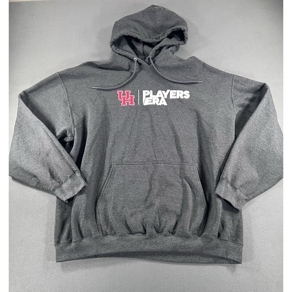 Players Era Houston Cougars Men's 2X Gray Fleece Hoodie Team Issued Exclusive